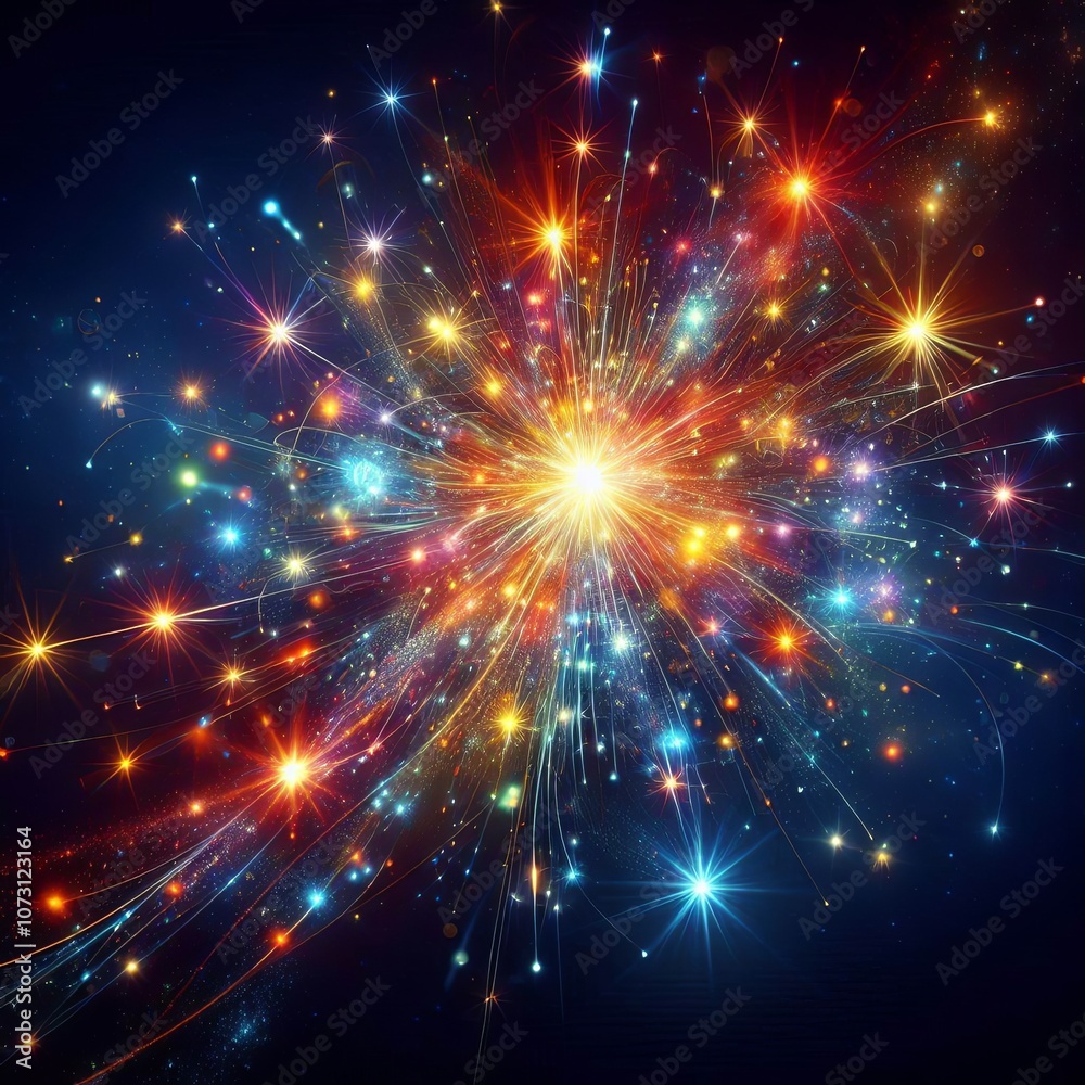 Fototapeta premium Background of sparks and glimmers for festive design