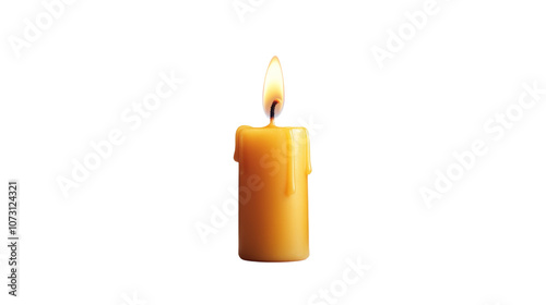 scented candle on a transparent background