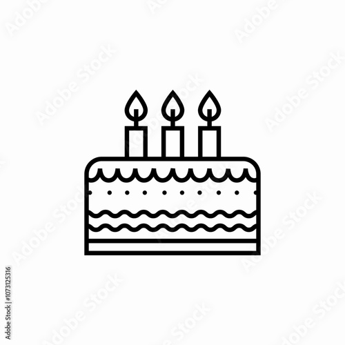 birthday cake icon sign vector