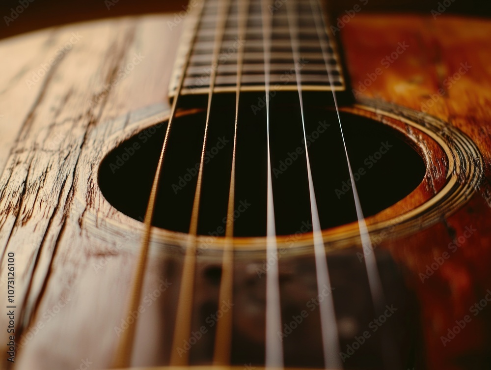 Obraz premium Guitar Strings Close Up