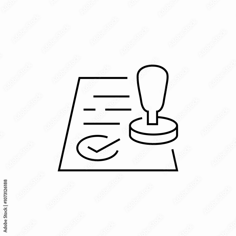document stamp icon sign vector document stamp icon sign vector