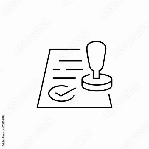 document stamp icon sign vector