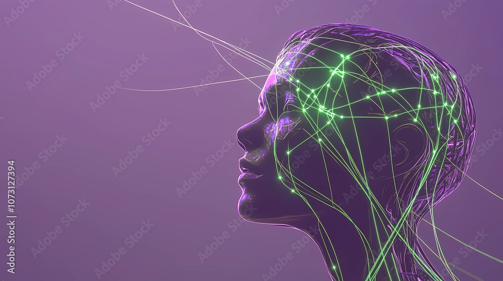Obraz premium Intricate neural links and intersections forming a networked pattern with subtle glow effects, representing data processing and digital communication