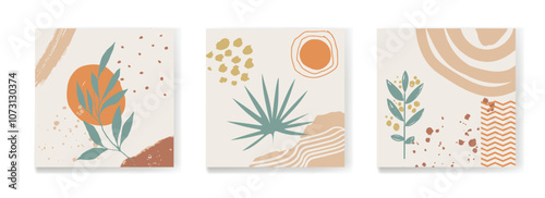A set of abstract backgrounds with space for text.