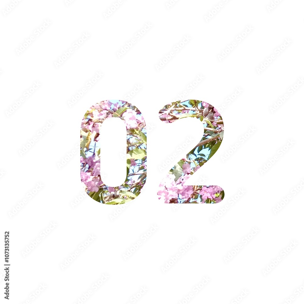 number design with white background number design with white background
