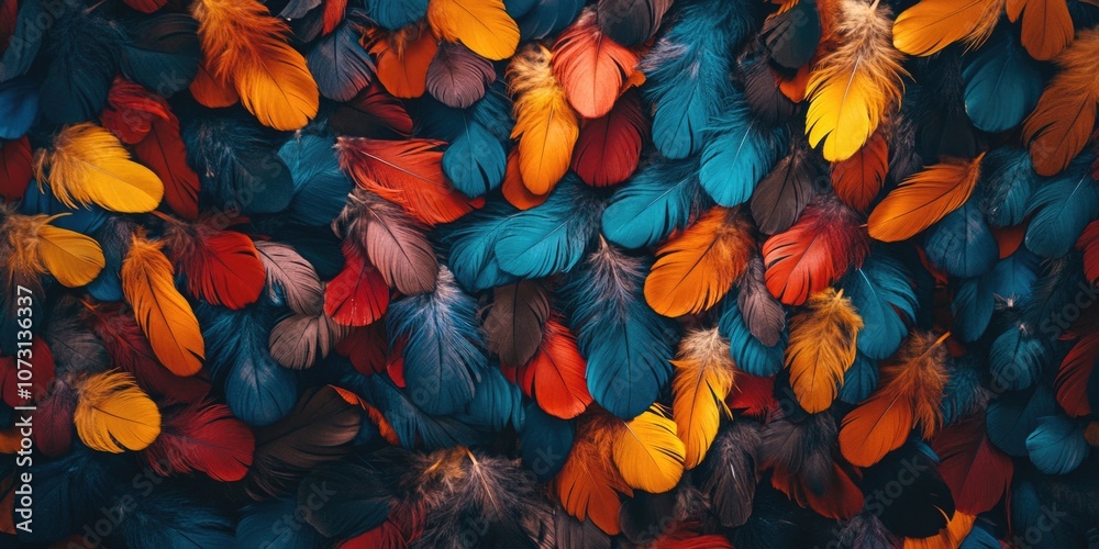 Colorful Feathers Close Up Colorful Feathers Close Up