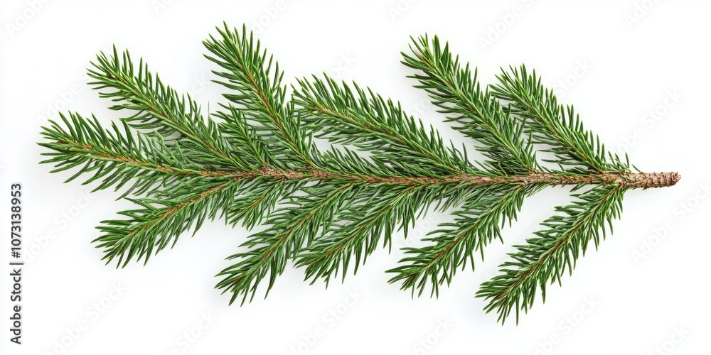 Pine Tree Branch White Background Pine Tree Branch White Background