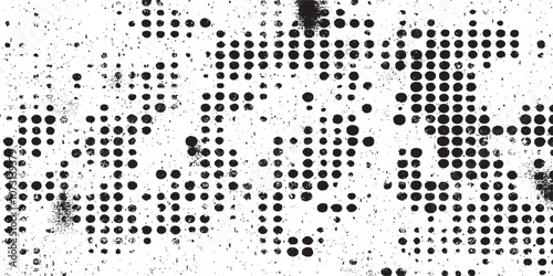 WebGrunge halftone black dost texture background. Vector halftone dots background. Black and white comic pattern.Vertical gradient halftone dots background. 