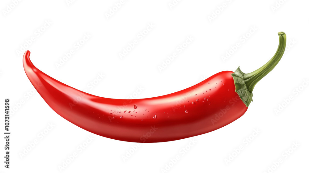 Red chili pepper transparent background