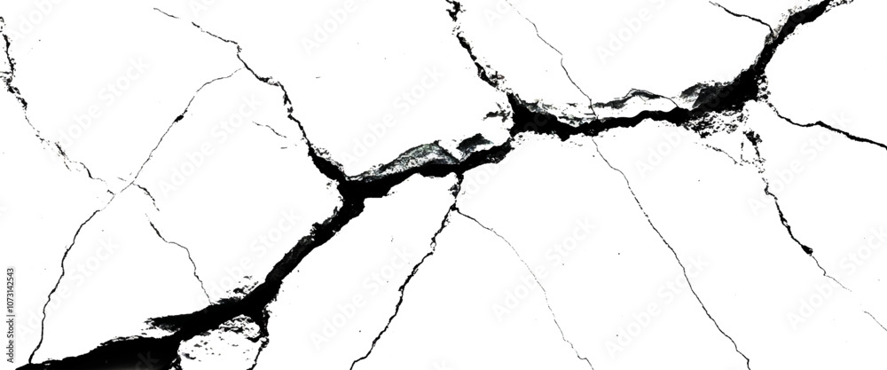 Obraz premium Vector grungy cracked texture on isolated pattern for abstract background.