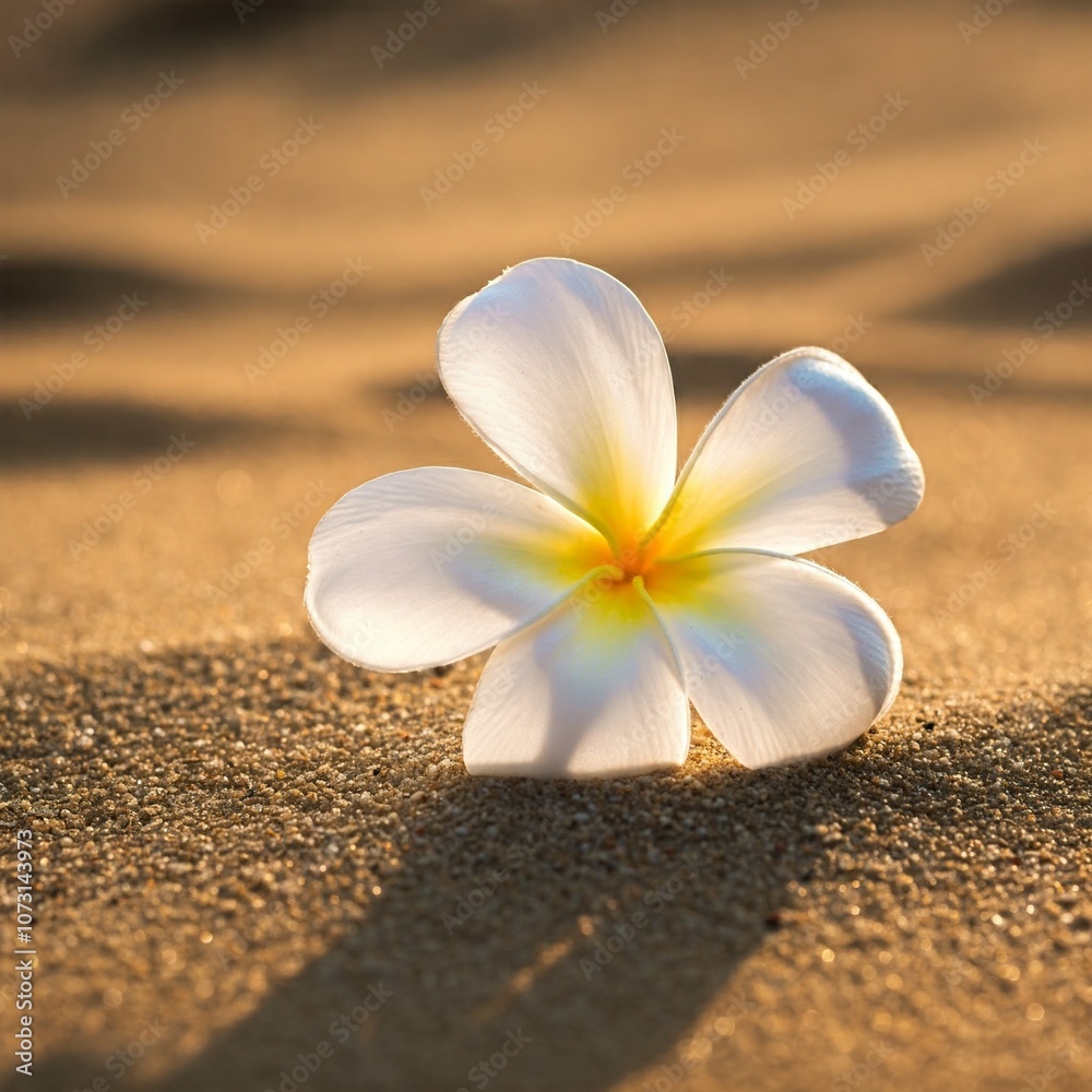 Peaceful Frangipani on Sandy Ground Peaceful Frangipani on Sandy Ground