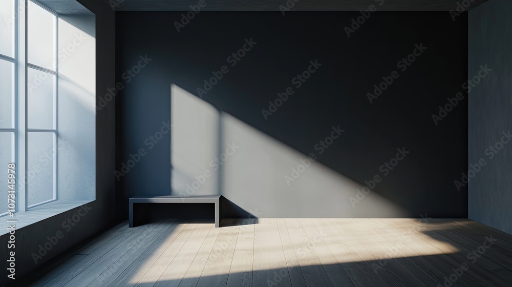 Minimalist empty room with a dark backdrop and wooden floor, perfect for product display or creative design concepts. Minimalist empty room with a dark backdrop and wooden floor, perfect for product display or creative design concepts.