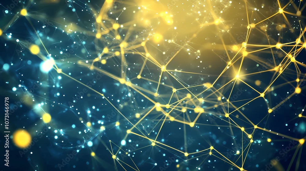 Abstract neural pattern with intersecting lines and glowing points, depicting interconnected pathways of digital intelligence and AI development Abstract neural pattern with intersecting lines and glowing points, depicting interconnected pathways of digital intelligence and AI development