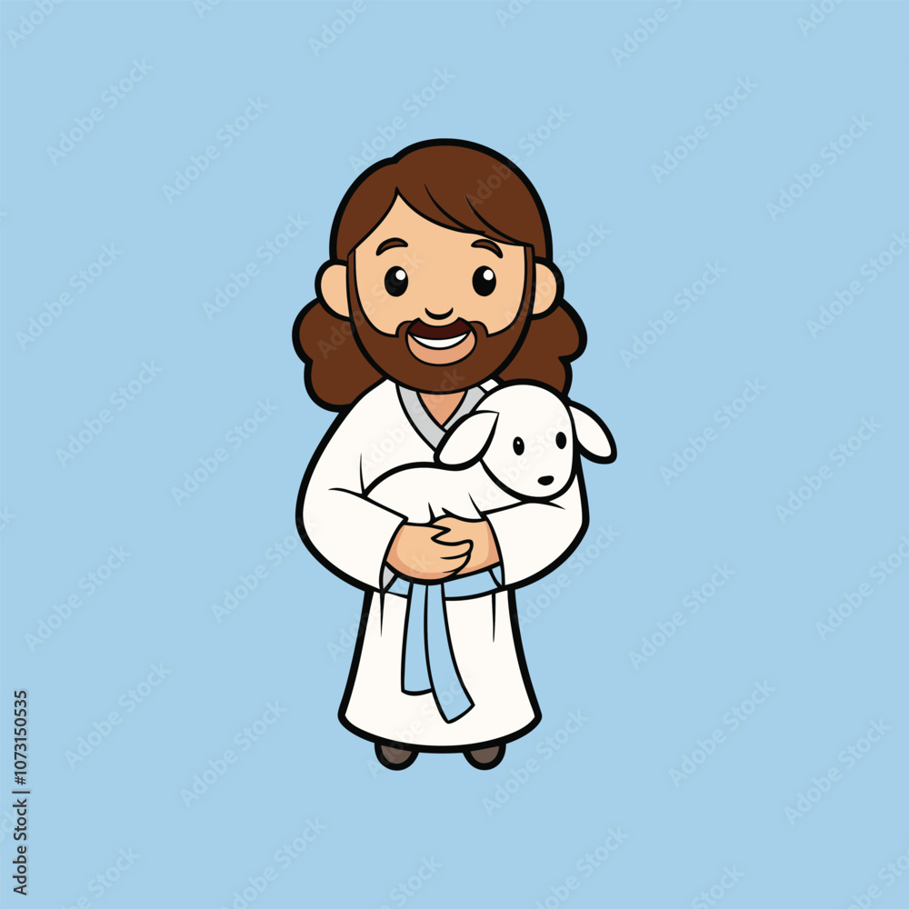 Cute and Happy Jesus Christ Clipart vector illustration
Cute and Happy Jesus Christ Clipart vector illustration