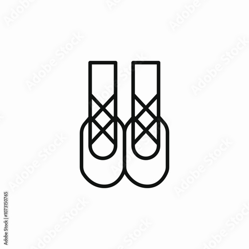 ballerina ballet icon sign vector