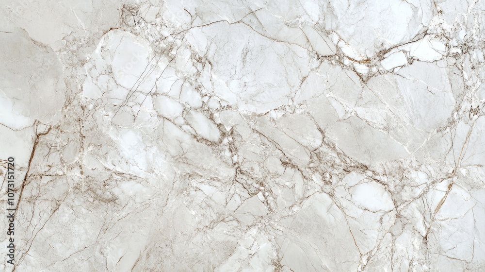 Fototapeta premium Seamless white marble texture with soft veining and subtle cracks, perfect for high-end interior design and decorative use.