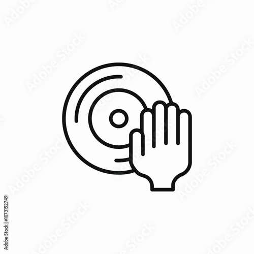 dj set icon sign vector