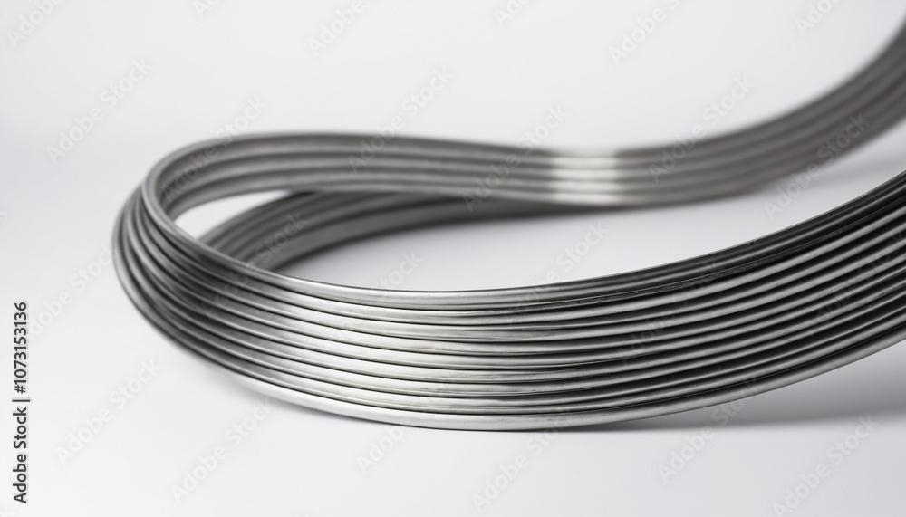 bend metal on a well lit white background bend metal on a well lit white background