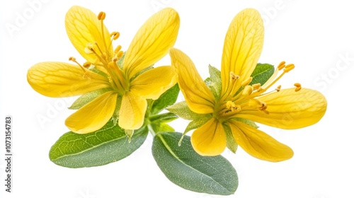 Bright yellow flowers with green leaves - nature's vibrant beauty and floral elegance photo