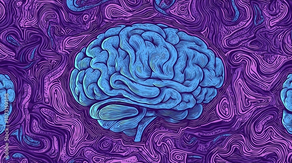 Obraz premium A detailed texture of neural connections with glowing nodes, illustrating the vast network of information and digital interaction in technology