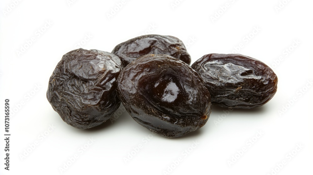 Dried plums with a sweet, tart flavor are called prunes. They can aid in digestion and make a tasty snack. Dried plums with a sweet, tart flavor are called prunes. They can aid in digestion and make a tasty snack.