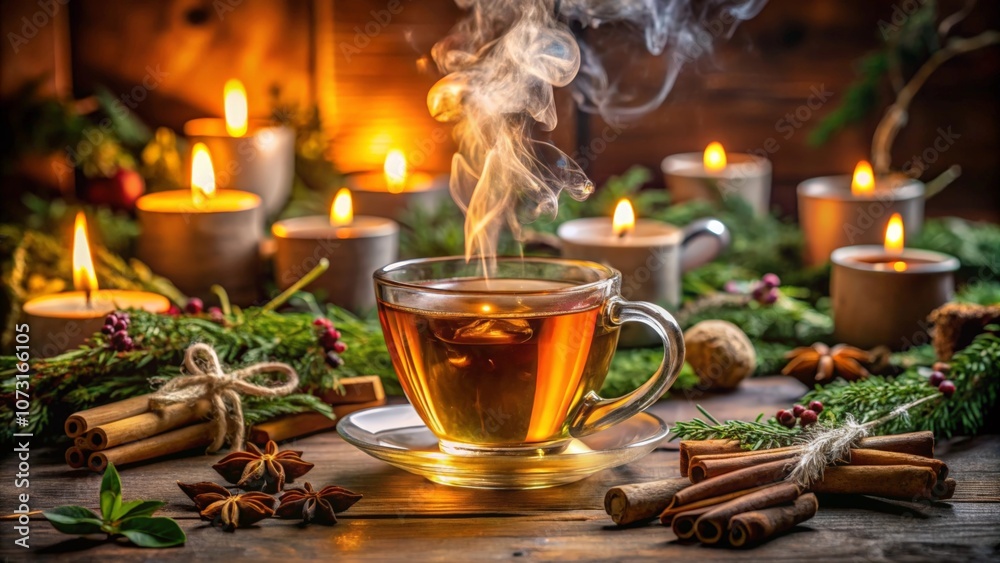 cup of coffee new year atmosphere cup of coffee new year atmosphere