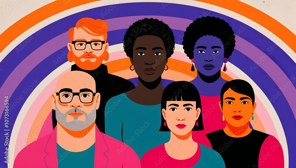 DEIB, Equity, Diversity, Belonging Illustration of a large, diverse crowd of people, featuring a rich blend of silhouettes representing varied ages, genders, backgrounds, and identities. DEIB, Equity, Diversity, Belonging Illustration of a large, diverse crowd of people, featuring a rich blend of silhouettes representing varied ages, genders, backgrounds, and identities.