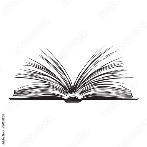 open book isolated on white background