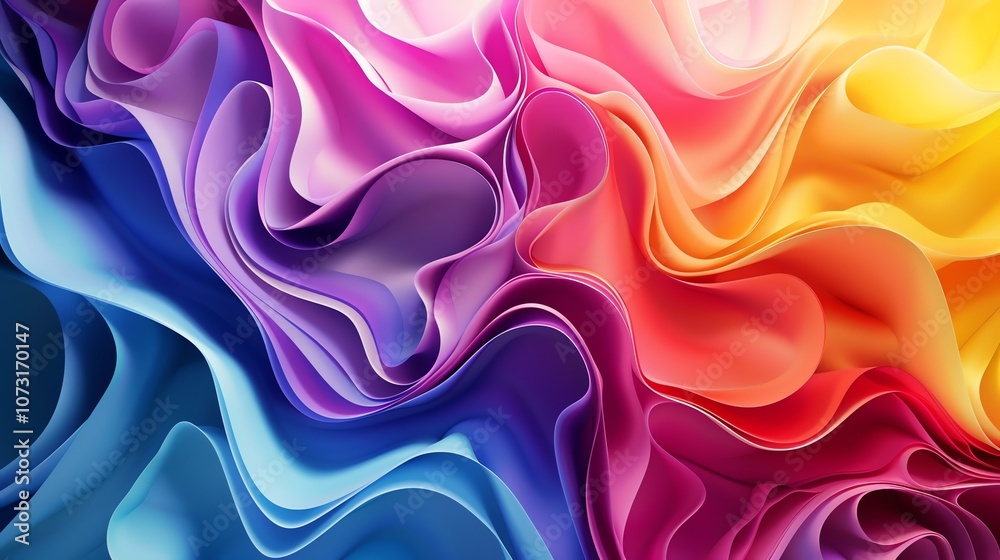 Obraz premium Abstract background with colorful wavy shapes.
