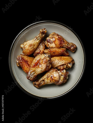 Chicken Wings on Plate