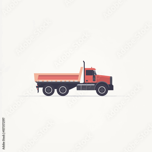 Red Dump Truck Illustration