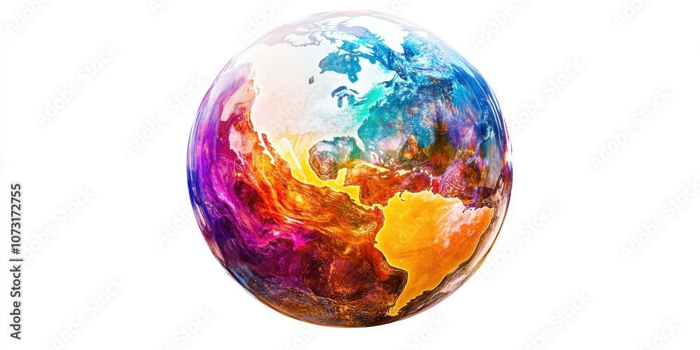 Colorful Egg with Map Colorful Egg with Map
