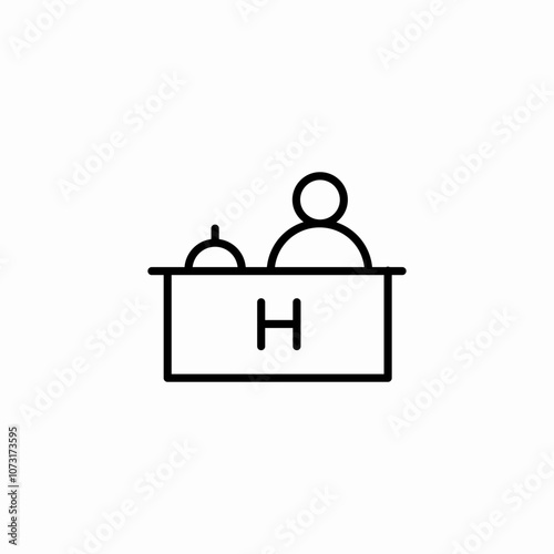 hospital receptionist icon sign vector photo