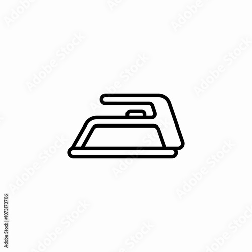 iron laundry icon sign vector