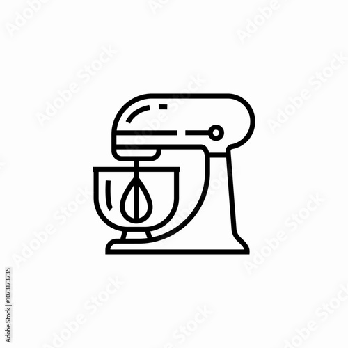 kitchenware mixer icon sign vector