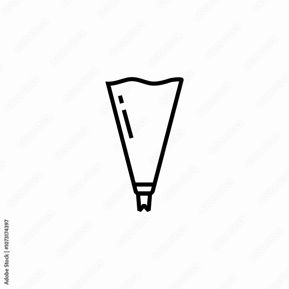 piping bag icon sign vector piping bag icon sign vector