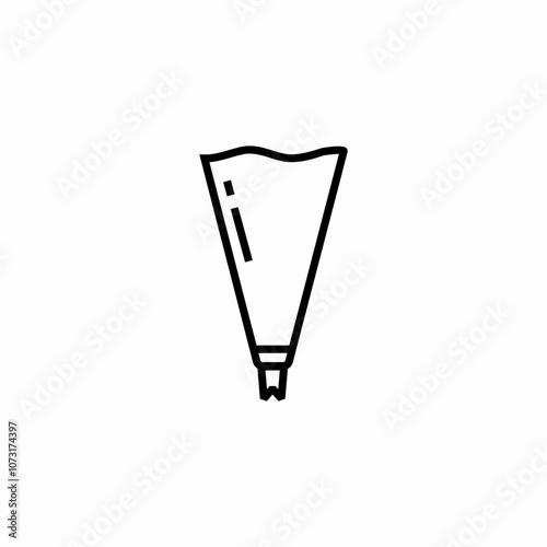piping bag icon sign vector