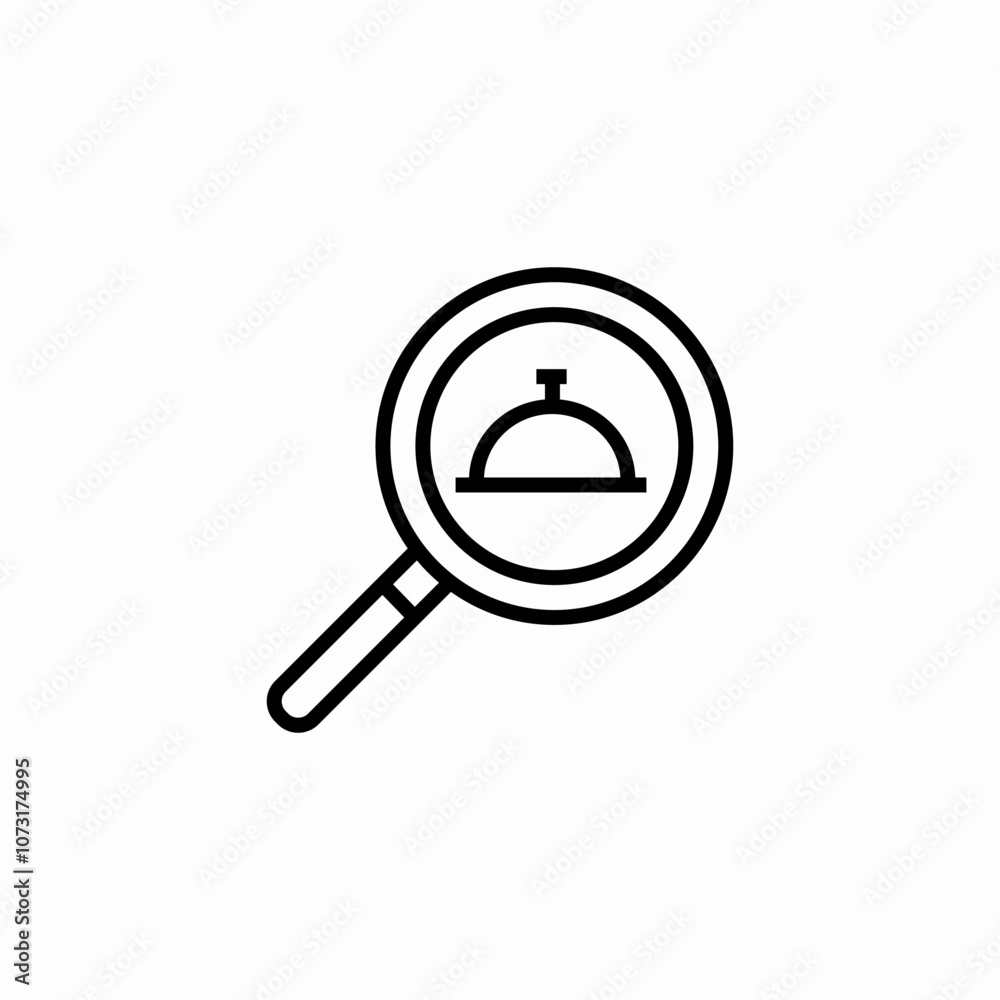 search food icon sign vector search food icon sign vector