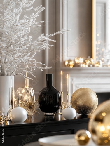 Festive Tabletop with Black...