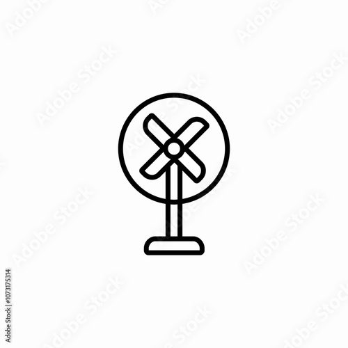 stand fan icon sign vector