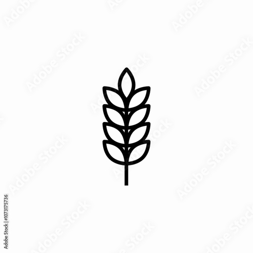 wheat grain icon sign vector