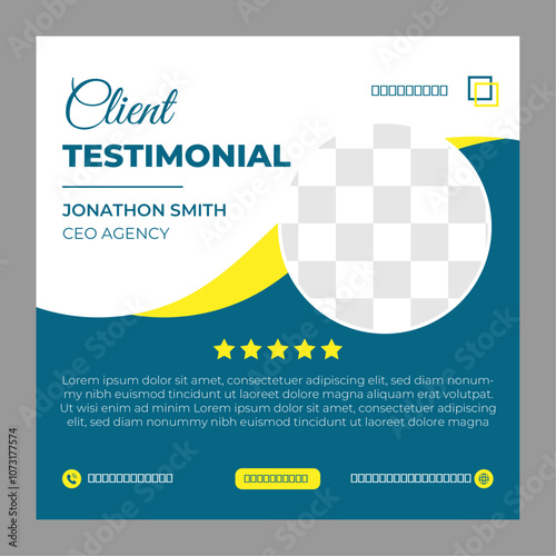 Client testimonial design. clean, creative, modern, and professional template design.