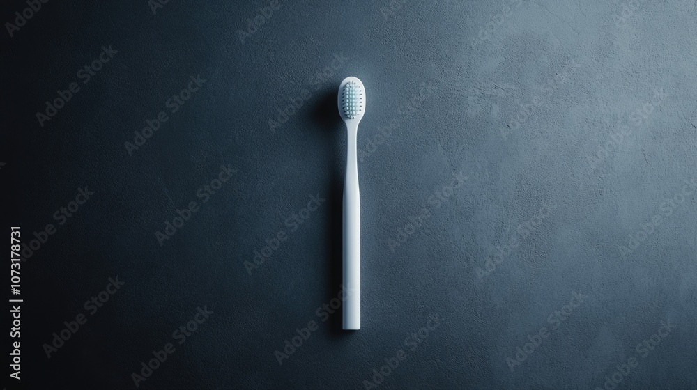 White Toothbrush on Black Surface White Toothbrush on Black Surface