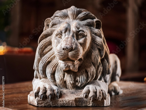 statue of a lion photo