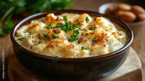 Creamy Belgian Stoofvlees Side Dish with Golden Baked Topping