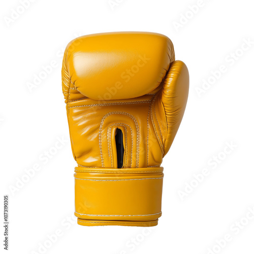 Yellow Boxing Glove Isolated on Transparent Background