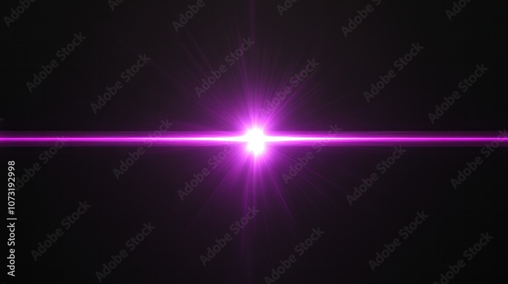 Elegant purple flare crossing the black background horizontally, with a minimalist yet sleek modern appeal Elegant purple flare crossing the black background horizontally, with a minimalist yet sleek modern appeal