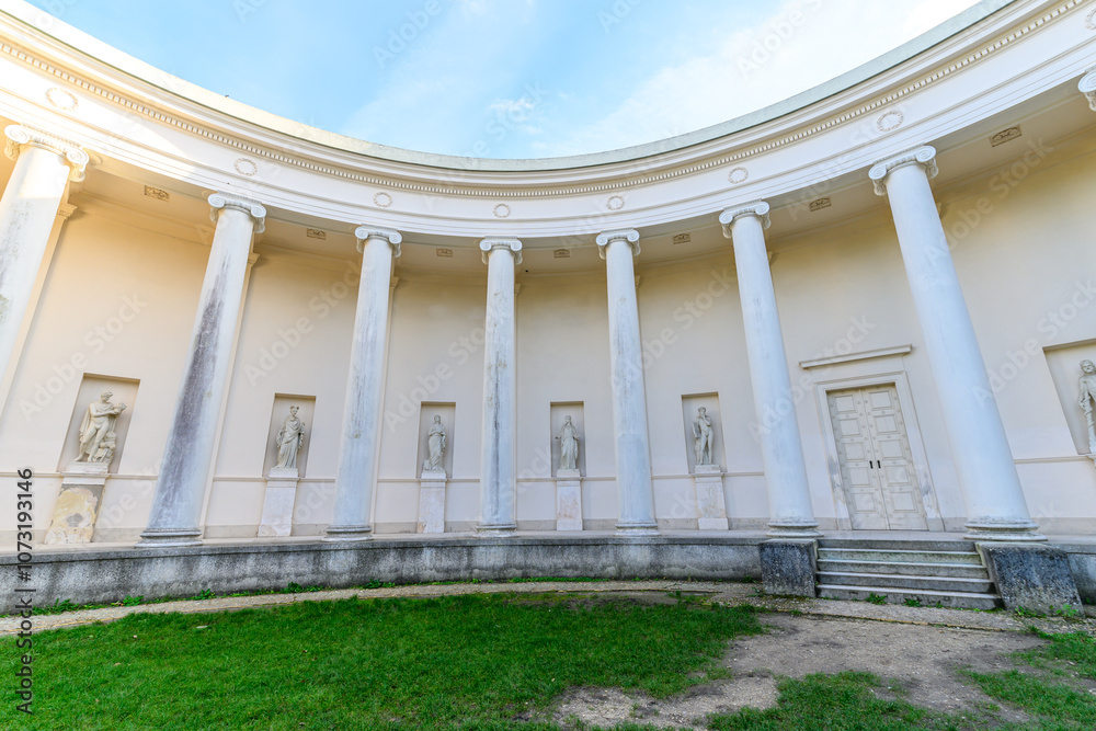Obraz premium Old antique temple of the Three Graces in Moravia, Czech Republic.