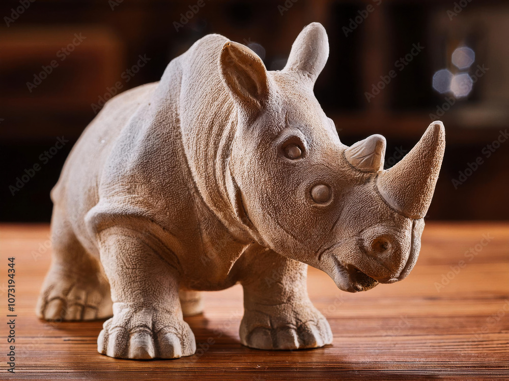 Obraz premium statue of a rhino