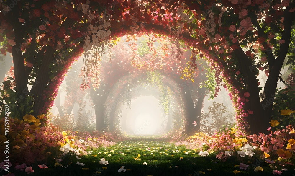 fantasy forest, a fairy forest, a forest of flowers,fairytale garden,generation AI fantasy forest, a fairy forest, a forest of flowers,fairytale garden,generation AI
